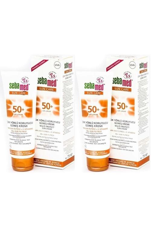 Sun Care Çok Yönlü Koruyucu Güneş Kremi 75Ml Spf 50+ Faktör (2 Li Set)