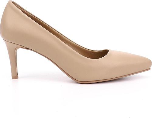 Kadın Nude Sivri Burun İnce Topuklu Hakiki Deri Stiletto