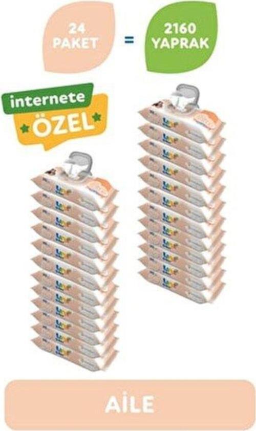 Aile Islak Mendil 90 Lı 24 Adet