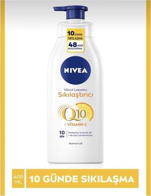 Q10 Sıkılaştırıcı Vücut Losyonu C Vitamini Pump 400 Ml ,10 Günde Sıkılaşmış Ve Esnek Cilt