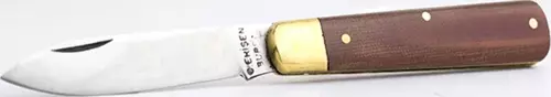 Cemil Erişen Bursa Çakı No:1 - 15,5 cm , Ahşap Sap, Perçinli, Tek Sarı