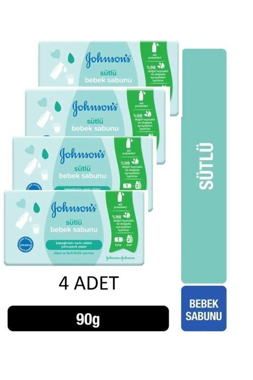 Sütlü Bebek Sabunu 90G X 4Adet, Alkolsüz