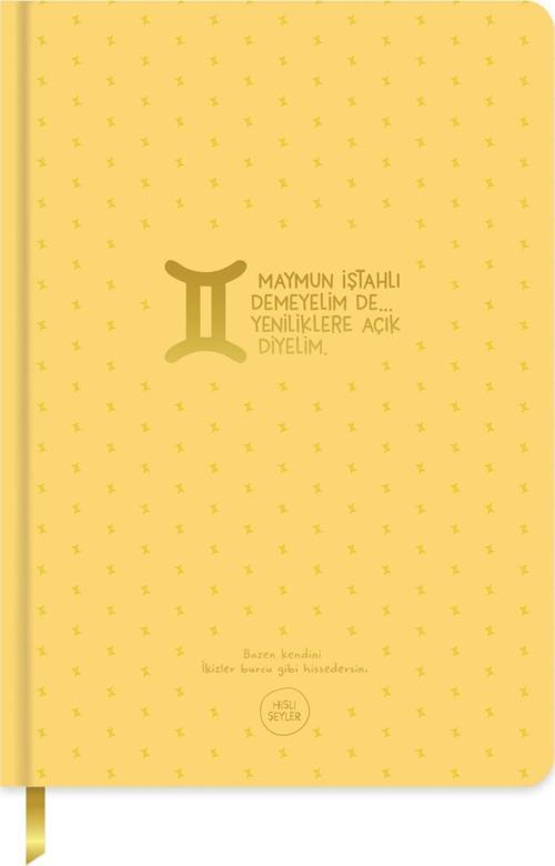 A5 96 Yp.Çizgili Sert Kapak Ciltli Defter-İkizler Burcu