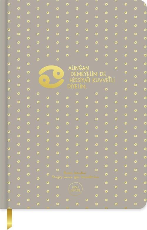 A5 96 Yp.Çizgili Sert Kapak Ciltli Defter-Yengeç Burcu