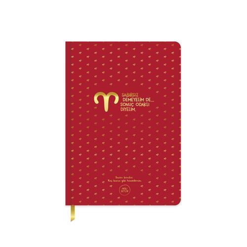 A5 96 Yp.Çizgili Sert Kapak Ciltli Defter-Koç Burcu