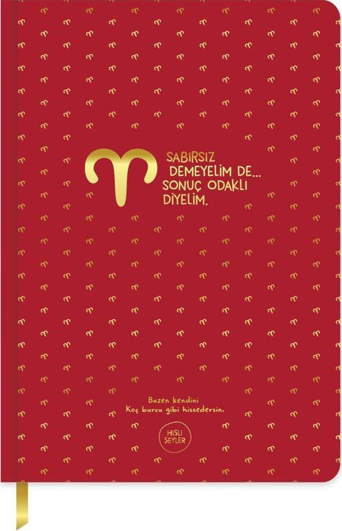 A5 96 Yp.Çizgili Sert Kapak Ciltli Defter-Koç Burcu