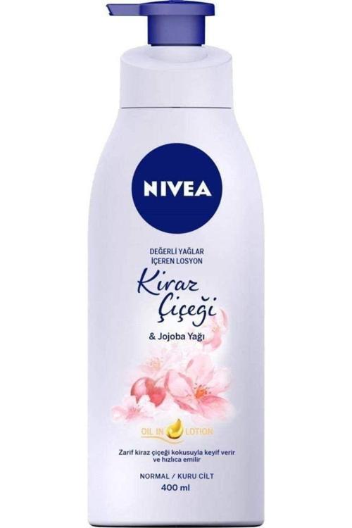Değerli Yağlar Içeren Vücut Losyonu Kiraz Çiçeği & Jojoba Yağı ( 400Ml), Normal / Kuru Ciltler