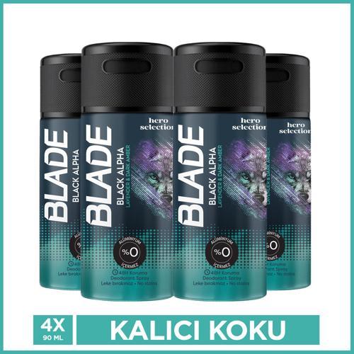 Black Alpha Erkek Deodorant Seyahat Boy 4x90 Ml