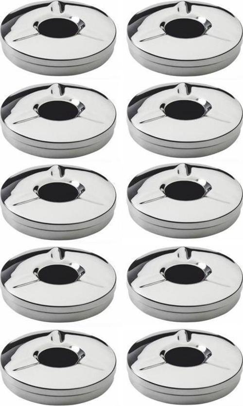 Masa Üstü Ekonomik Metal Havuzlu Kül Tablası Paslanmaz Küllük 10 Adet