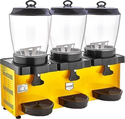 Royal Mini Üçlü Şerbet ve Ayran Soğutucu 11+11+11 L, Sarı