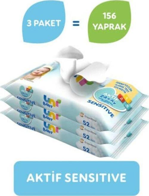 Baby Aktif Sensitive Islak Havlu 3X52Li