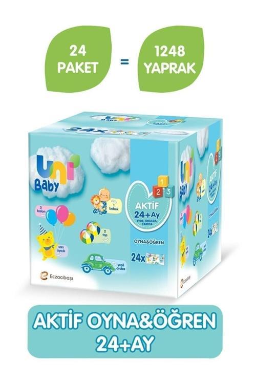 Baby Aktif Oyna Öğren Islak Mendil 24Lü Paket 52X24 Cm(1248 Yaprak)