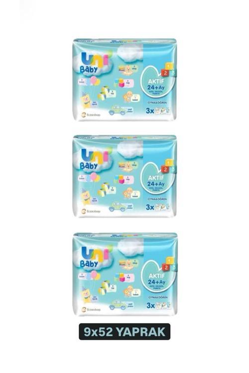Bebek Islak Mendil Aktif 24+ Ay 468Yaprak (9X52) Yapışkan Kapaklı