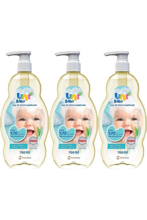 Bebek Saç Ve Vücut Şampuanı 700Ml Klasik (Pompalı) (3 Lü Set)