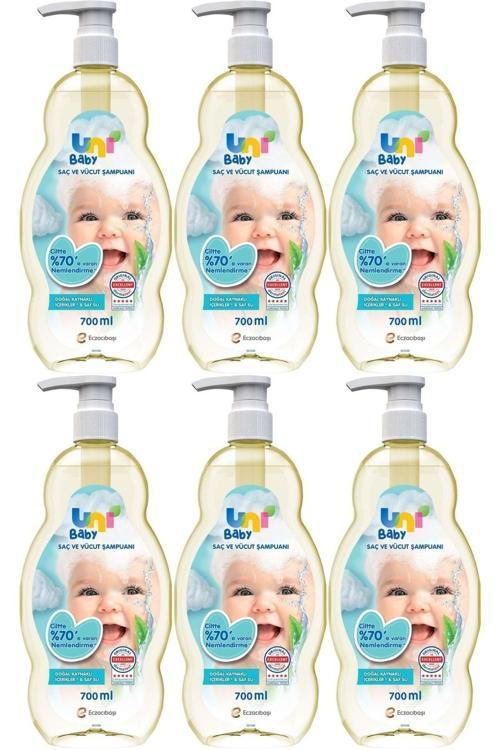 Bebek Saç Ve Vücut Şampuanı 700Ml Klasik (Pompalı) (6 Lı Set)