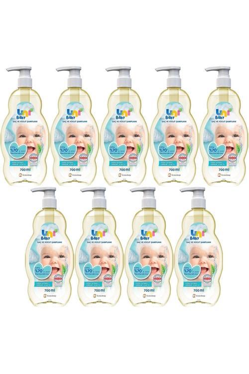 Bebek Saç Ve Vücut Şampuanı 700Ml Klasik (Pompalı) (9 Lu Set)