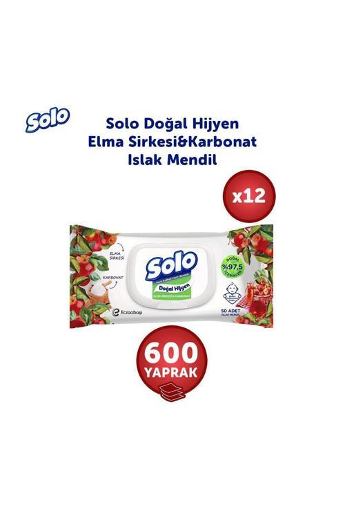 Doğal Hijyen Elma Sirkesi&Karbonat Islak Mendil 12'Li 600 Yaprak