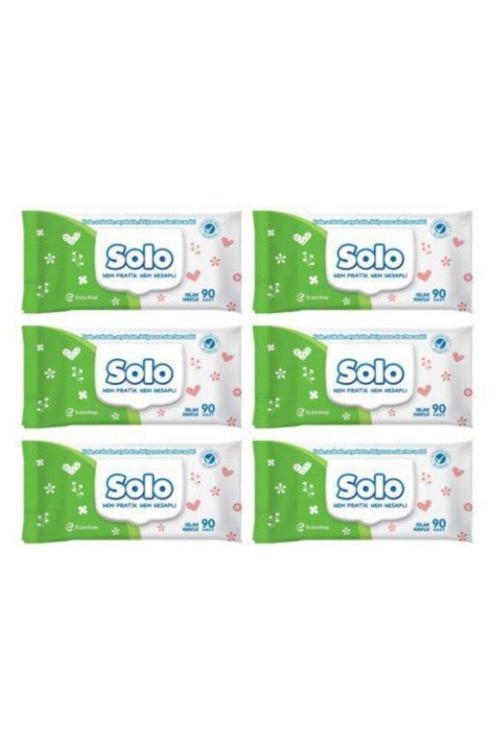 Islak Havlu Kapaklı 90 Lı (6 Paket)