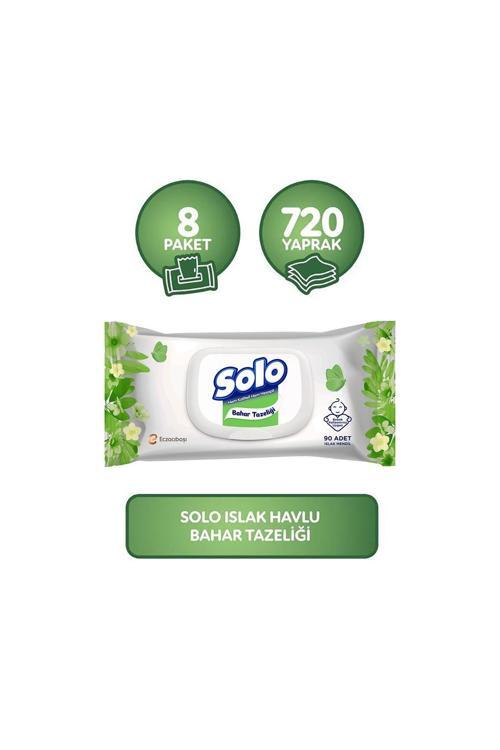 Islak Havlu Kapaklı 90 Yaprak 8'Li Set 720 Yaprak