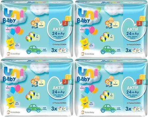 Islak Havlu Aktif / Oyna & Öğren 52 Yaprak (12 Li Set) 624 Yaprak (4Pk*3)