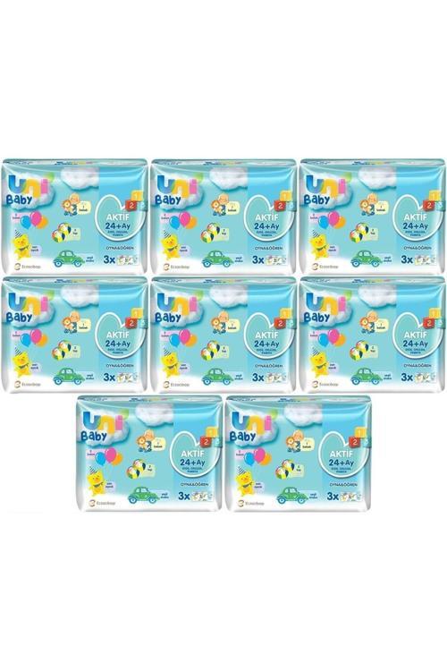 Islak Havlu Aktif / Oyna & Öğren 52 Yaprak (24 Lü Set) 1248 Yaprak (8Pk*3)