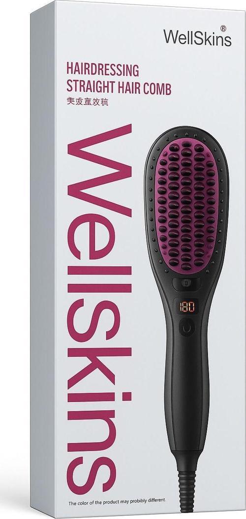 WellSkins Dijital Ekranlı Saç Düzleştirici Tarak – Seramik Kaplama, Ayarlanabilir Isı, Hızlı Isınma