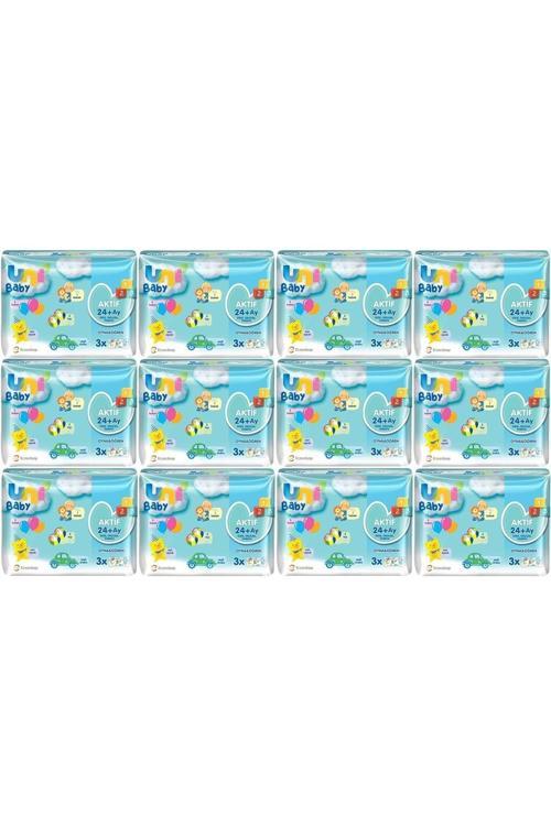 Islak Havlu Aktif / Oyna & Öğren 52 Yaprak (36 Lı Set) 1872 Yaprak (12Pk*3)