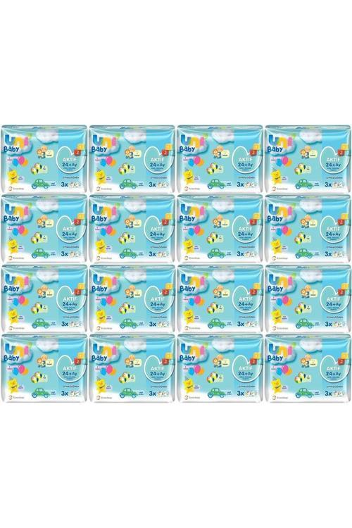 Islak Havlu Aktif / Oyna & Öğren 52 Yaprak (48 Li Set) 2496 Yaprak (16Pk*3)