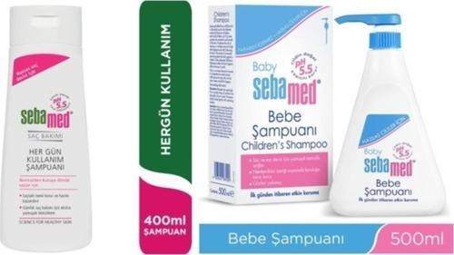 Bebe Şampuan 500Ml + Yetişkinler Için Hergün Kullanım 400Ml 2'Li Set