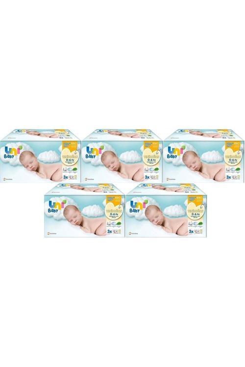 Islak Havlu Hassas Yeni Doğan 40 Yaprak (15 Li Set) 600 Yaprak (Narin Ciltler İçin) (5Pk*3)