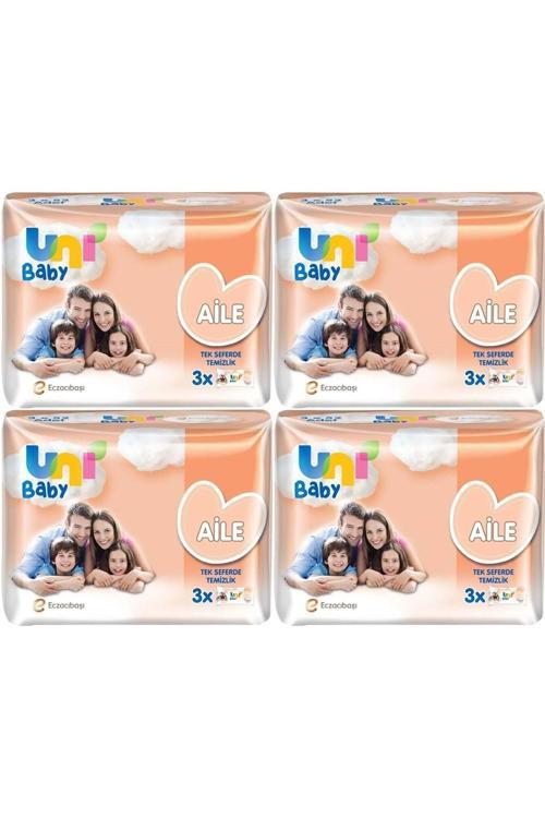 Islak Havlu Mendil Aile 52 Yaprak (12 Li Set) 624 Yaprak (4Pk*3)