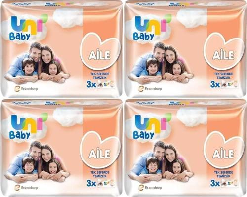 Islak Havlu Mendil Aile 52 Yaprak (12 Li Set) 624 Yaprak (4Pk*3)