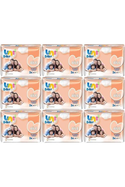 Islak Havlu Mendil Aile 52 Yaprak (27 Li Set) 1404 Yaprak (9Pk*3)