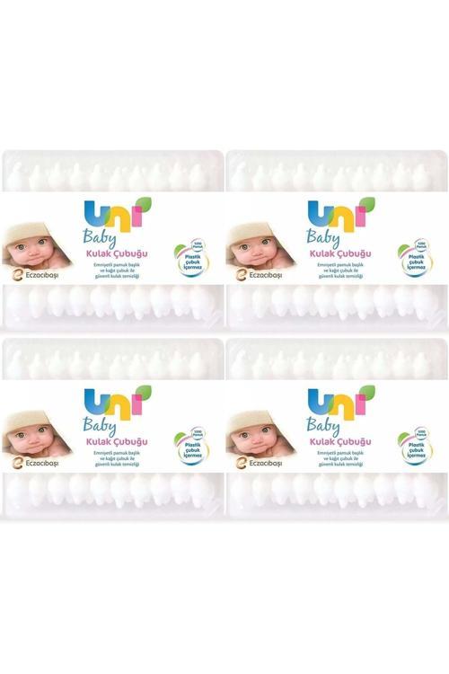 Kulak Temizleme Çubuğu 60 Adet Emniyetli (Bebekler Için) (4 Lü Set)
