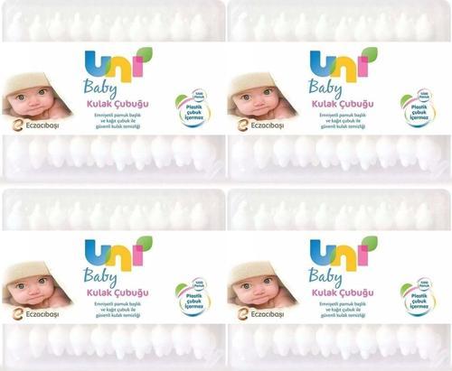 Kulak Temizleme Çubuğu 60 Adet Emniyetli (Bebekler Için) (4 Lü Set)