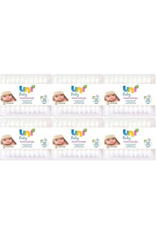 Kulak Temizleme Çubuğu 60 Adet Emniyetli (Bebekler Için) (6 Lı Set)