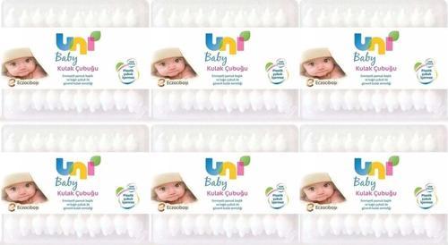 Kulak Temizleme Çubuğu 60 Adet Emniyetli (Bebekler Için) (6 Lı Set)