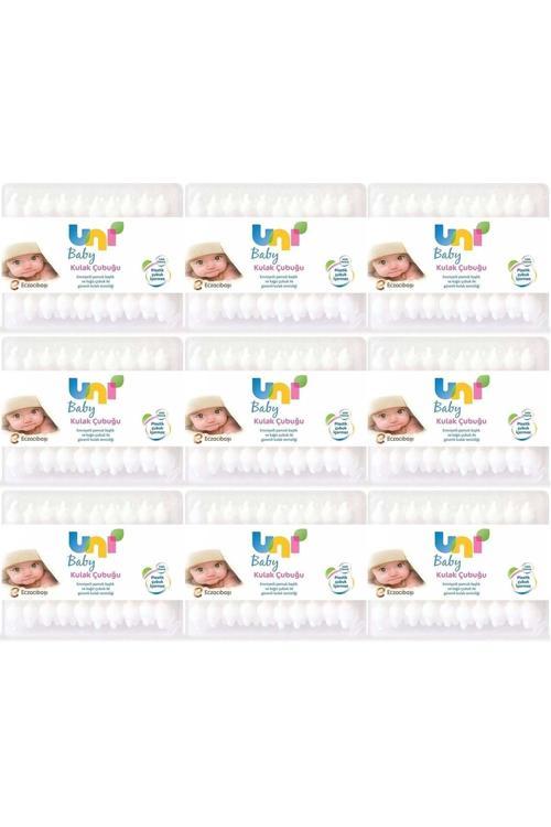 Kulak Temizleme Çubuğu 60 Adet Emniyetli (Bebekler Için) (9 Lu Set)