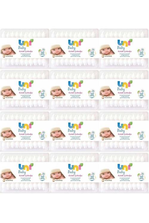 Kulak Temizleme Çubuğu 60 Adet Emniyetli (Bebekler İçin) (12 Li Set)
