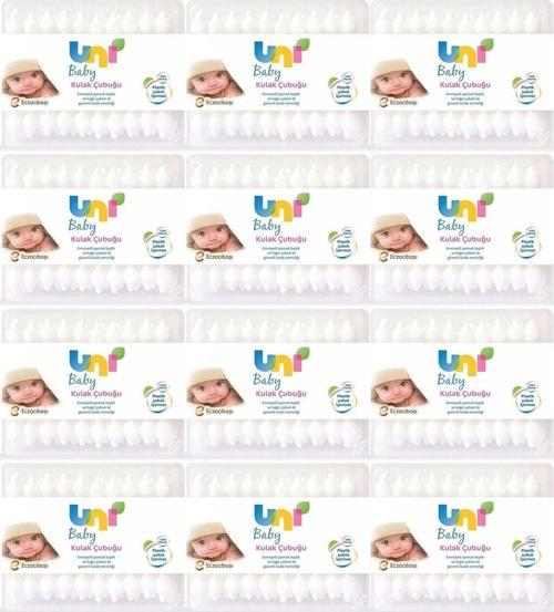 Kulak Temizleme Çubuğu 60 Adet Emniyetli (Bebekler İçin) (12 Li Set)