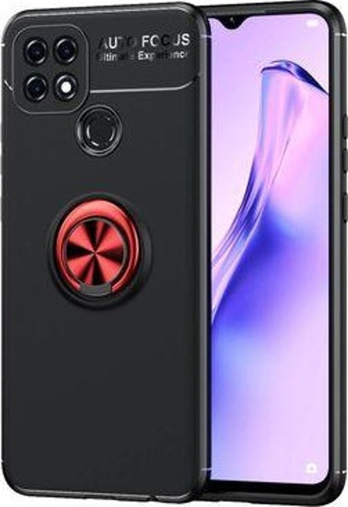 Oppo A15S Ultra Koruma Sağlayan Stant Özellikli Yüzüklü Ravel Silikon Kılıf