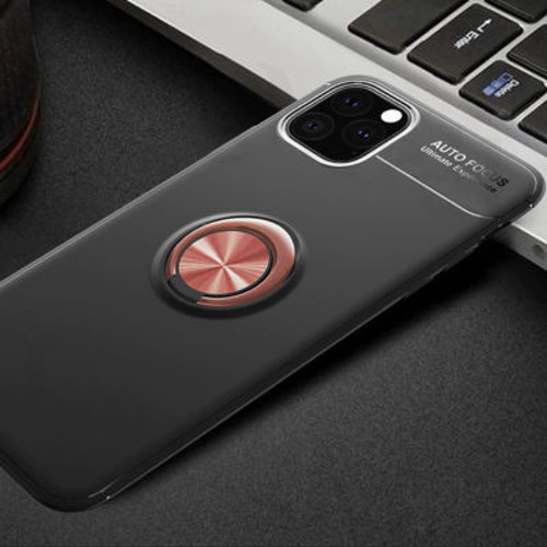 İphone 11 Pro Max Ultra Koruma Sağlayan Stant Özellikli Yüzüklü Ravel Silikon Kılıf