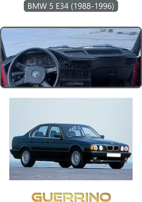 Bmw 5 E34 1988-1996Torpido Koruma Halısı Gri Kenar