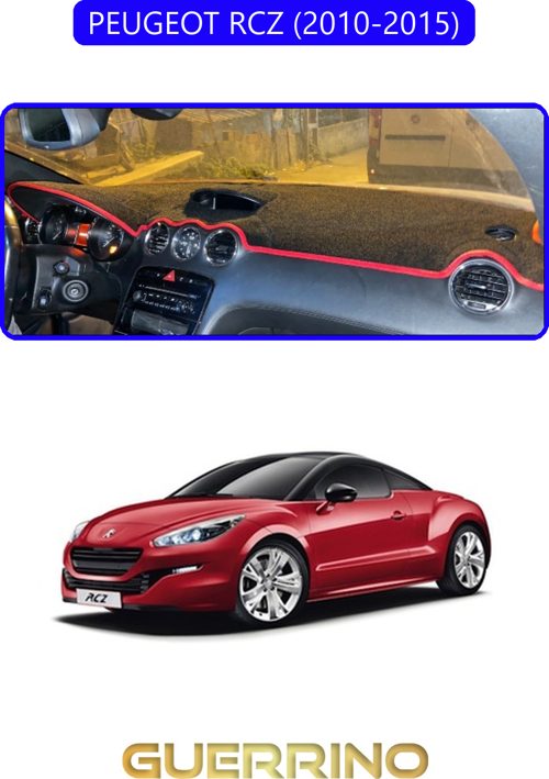 Peugeot Rcz 2010 - 2015Torpido Koruma Halısı Mavi Kenar