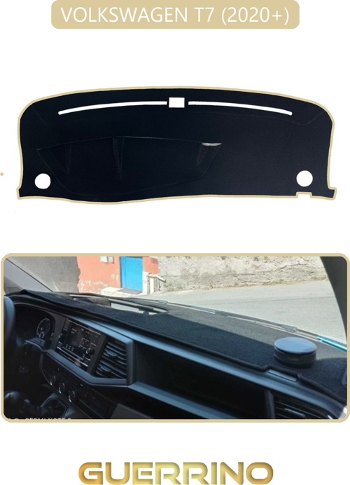 Volkswagen T7 (2020+)Torpido Koruma Halısı Bej Kenar