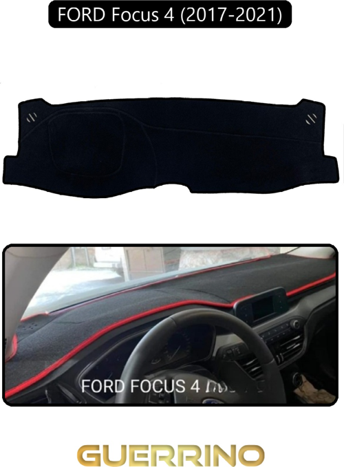 Ford Focus 4 (2017-2021)Torpido Koruma Halısı Siyah Kenar