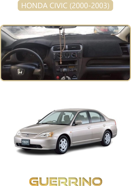 Honda Cıvıc 2000-2003Torpido Koruma Halısı Bej Kenar