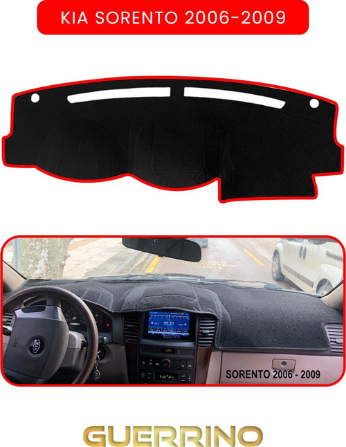 Kia Sorento 2006-2009Torpido Koruma Halısı Kırmızı Kenar