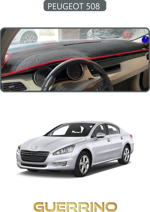 Peugeot 508 Torpido Koruma Halısı Gri Kenar