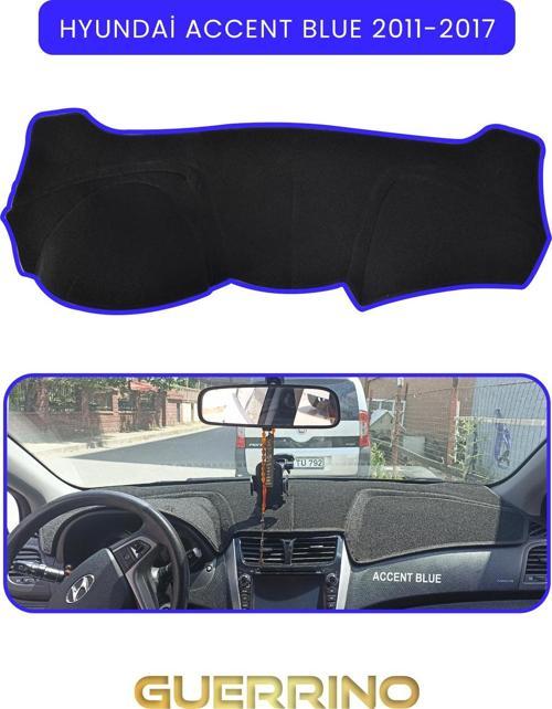 Hyundai Accent Blue 2011-2017Torpido Koruma Halısı Mavi Kenar